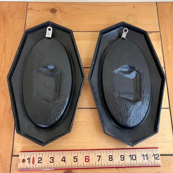 Coffee Grinder Dart Ind Wall Hangings Vintage 1970s Copper Look Plastic Set of 2 - Picture 3 of 4